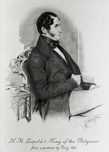 Leopold I, koning der Belgen, naar een portret van 1840